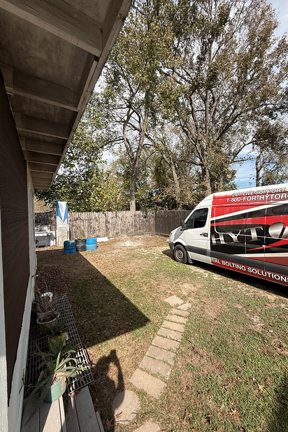 Backyard before cleanup